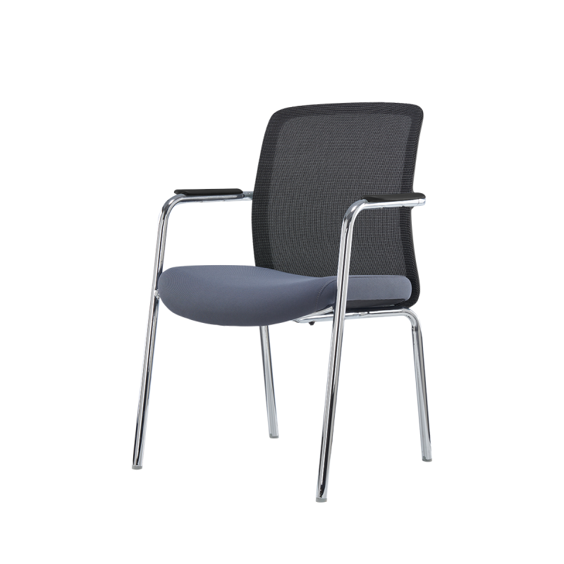 Sedia da formazione LENZO nero e grigio