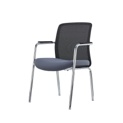 Sedia da formazione LENZO nero e grigio