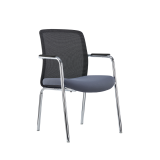 Sedia da formazione LENZO nero e grigio