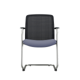 Sedia da formazione QUADRA nero e grigio