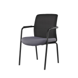 Sedia da formazione FORMO nero e grigio