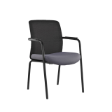 Sedia da formazione FORMO nero e grigio