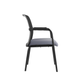 Sedia da formazione FORMO nero e grigio