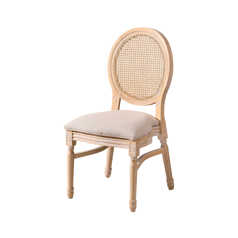 Sedia da matrimonio in legno MEDALION naturale sbiancato