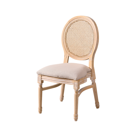 Sedia da matrimonio in legno MEDALION naturale sbiancato