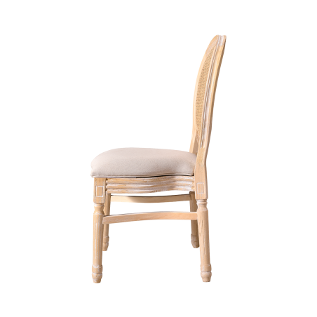Sedia da matrimonio in legno MEDALION naturale sbiancato