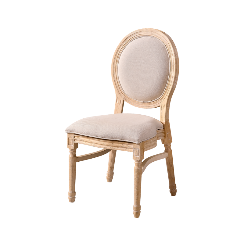 Sedia da matrimonio in legno MONARCH FULL TAP naturale sbiancato
