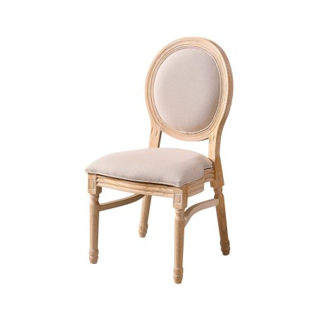 Sedia da matrimonio in legno MONARCH FULL TAP naturale sbiancato