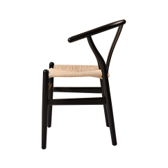 Sedia da ristorante WISHBONE nera