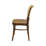 Sedia Da Ristorante In Legno LOOMI 811 Rattan noce