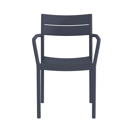 Sedia da birreria CAPRI ARM grigio scuro