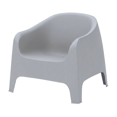 Poltrona da terrazza DUNA grigio chiaro