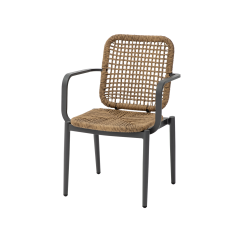 Sedia in technorattan DIEGO marrone