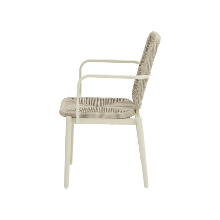 Sedia in technorattan DIEGO beige chiaro