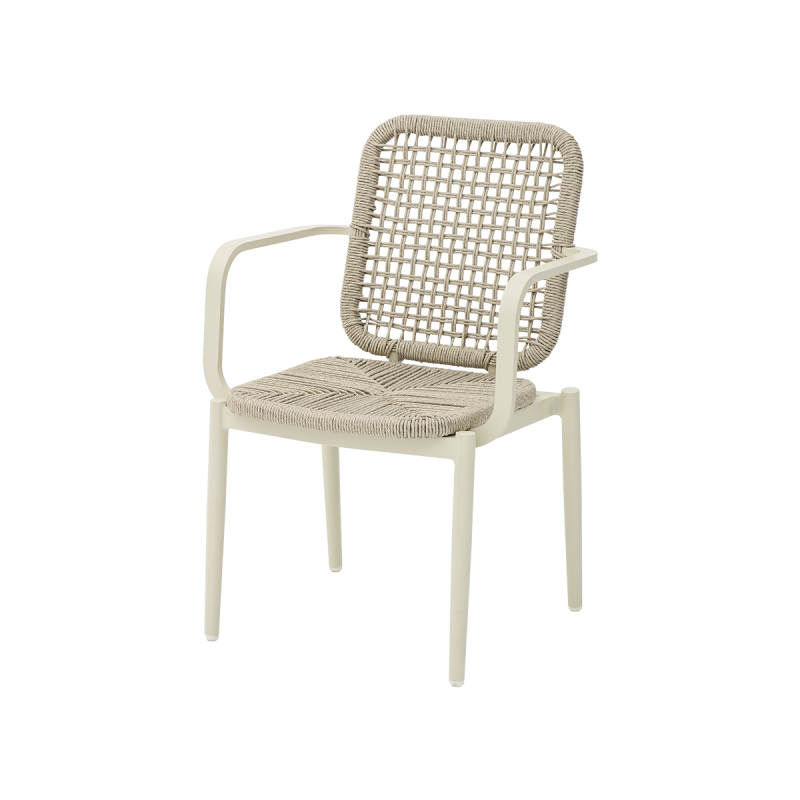 Sedia in technorattan DIEGO beige chiaro