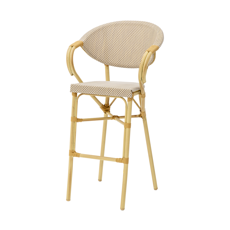 Sedia in technorattan CAMILLO BAR beige