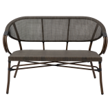 Panchina in technorattan CAMILLO BENCH antracite scuro
