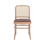 Sedia da ristorante in legno LOOMI 811 rattan seduta marrone