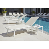 Lettino da piscina in alluminio RIVIERA beige