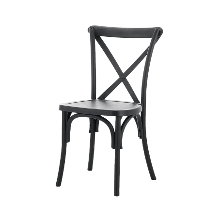 Sedia Per Matrimonio CROSS-BACK WOOD nero