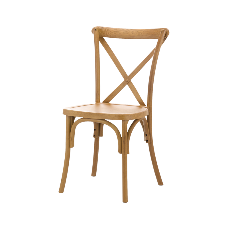 Sedia Per Matrimonio CROSS-BACK WOOD rustico chiaro