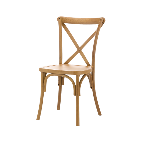Sedia Per Matrimonio CROSS-BACK WOOD rustico chiaro