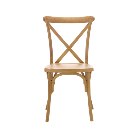 Sedia Per Matrimonio CROSS-BACK WOOD rustico chiaro