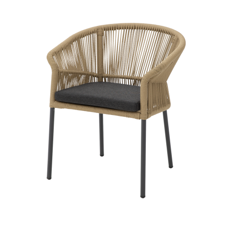Sedia in technorattan AUGUSTO beige scuro