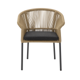 Sedia in technorattan AUGUSTO beige scuro