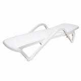 Lettino da piscina in plastica MARINA bianco