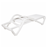 Lettino da piscina in plastica MARINA bianco