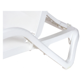 Lettino da piscina in plastica MARINA bianco