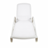 Lettino da piscina in plastica MARINA bianco