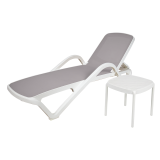 Lettino da piscina in plastica MARINA grijs