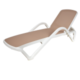 Lettino da piscina in plastica MARINA beige