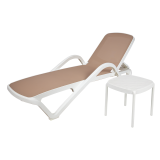 Lettino da piscina in plastica MARINA beige