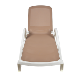 Lettino da piscina in plastica MARINA beige