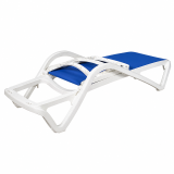 Lettino da piscina in plastica MARINA blauw