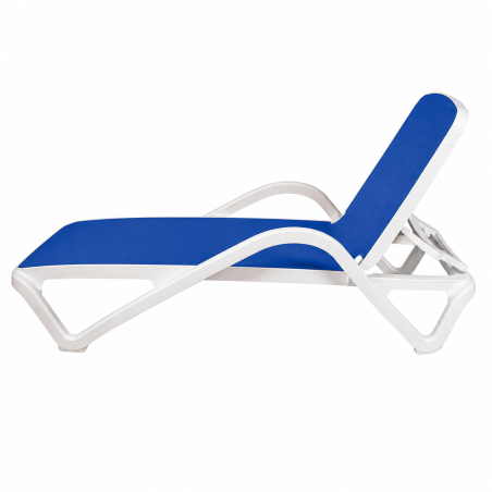 Lettino da piscina in plastica MARINA blauw