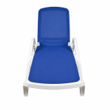 Lettino da piscina in plastica MARINA blauw