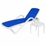 Lettino da piscina in plastica MARINA blauw