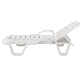 Lettino da piscina in plastica COSTA ARM bianco