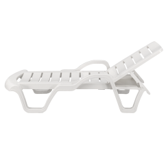 Lettino da piscina in plastica COSTA ARM bianco