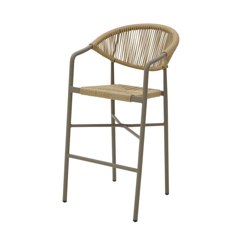Sedia in technorattan CESARE BAR beige