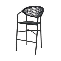 Sedia in technorattan CESARE BAR antracite