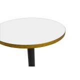 Tavolo per bar ALFA R fi 68 bianco con bordo dorato