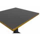 Tavolo per bar ALFA S 68x68 antracite con bordo dorato