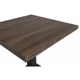 Tavolo per bar ALFA S 68x68 noce del sud con bordo Dark Wood