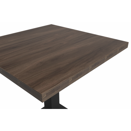 Tavolo per bar ALFA S 68x68 noce del sud con bordo Dark Wood