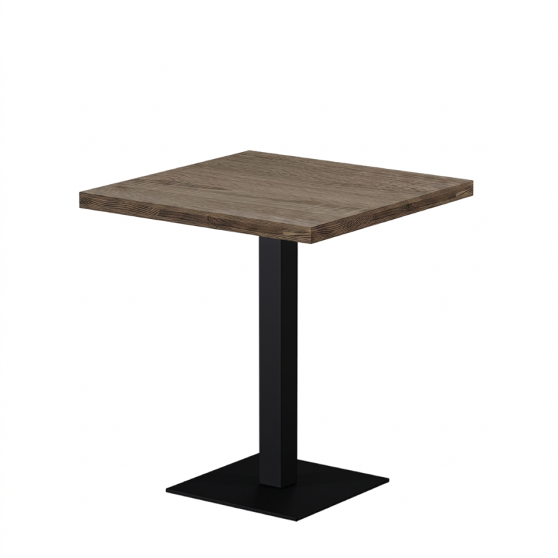 Tavolo per bar ALFA S 68x68 rovere sonoma tabac con bordo Dark Wood